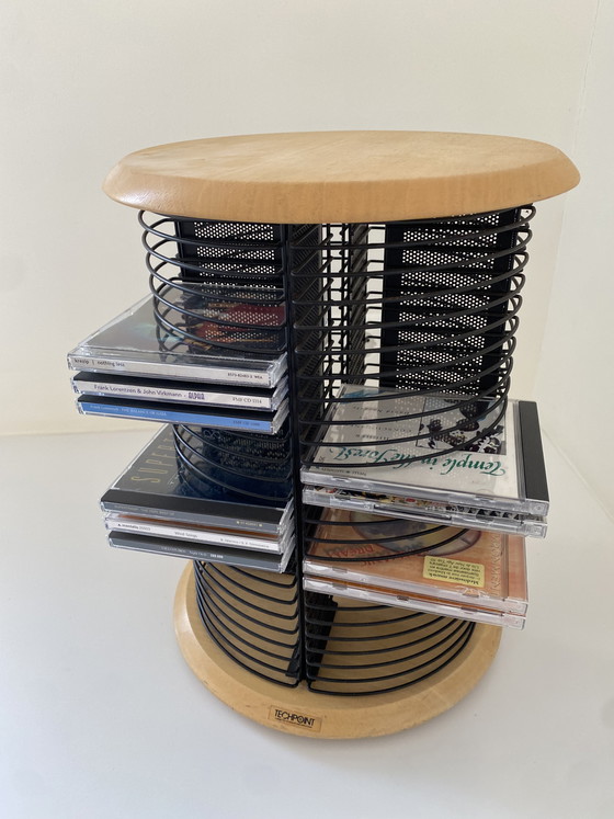 Image 1 of Vintage Techpoint rotating CD rack in Memphis style - 1980s
