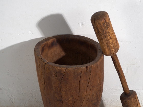 Antique wabi-sabi style grain mortar (c.1920) #1 – Decorative Objects (photo 16 of 40)