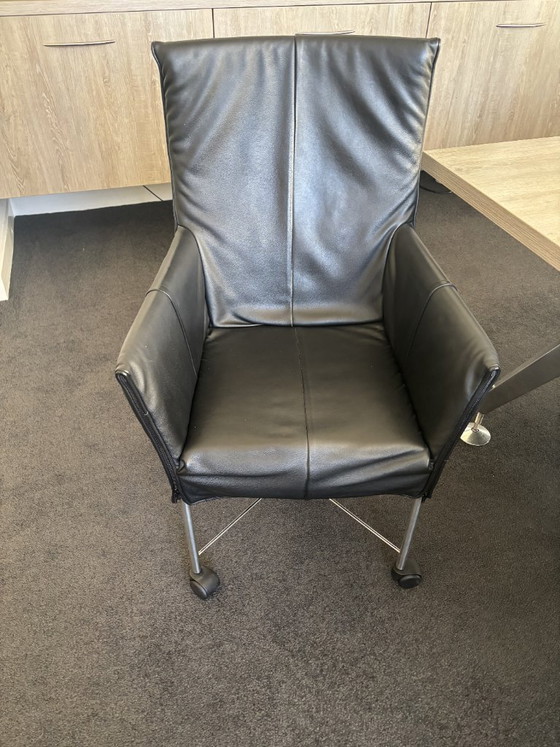 6 x Montis Chaplin Schwarz – Esszimmerstühle, Leather (photo 5 of 5)