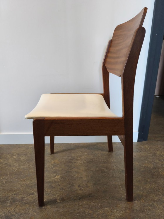 1 Stoel Deens Design Jaren '60 – Eetkamerstoelen, Wood, Skai (photo 3 of 6)
