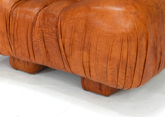 Fauteuils Giuseppe Rossi di Albizzate en cuir, Italie, années 1970, Chaises & fauteuils, Marron (photo 20 sur 20)