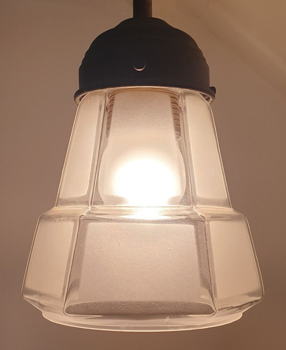 Image 1 of 2 lampade a sospensione Art Déco degli anni '40