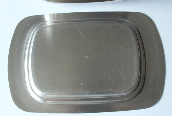 Image 1 of Vintage Butterdose Edelstahl - stainless steel butter dish