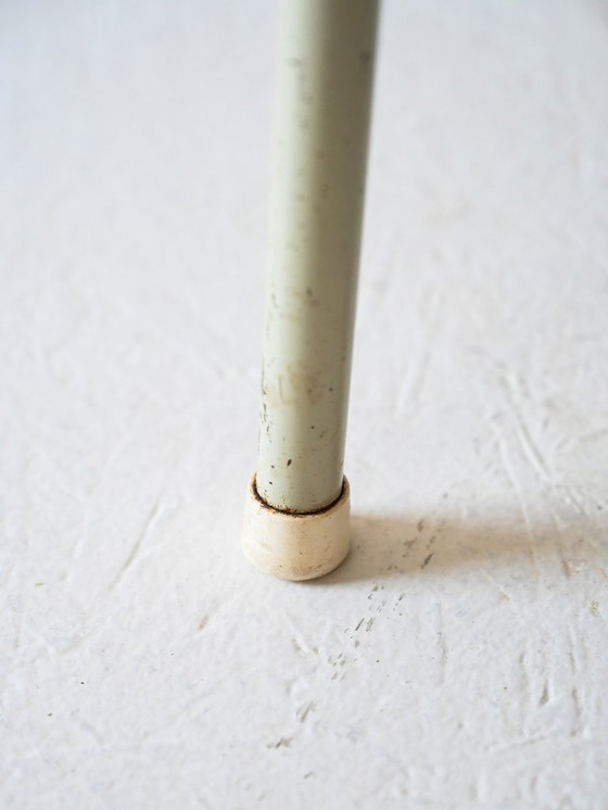 Image 1 of Skandinavischer Hocker aus Metall und Teakholz aus den 1960er Jahren