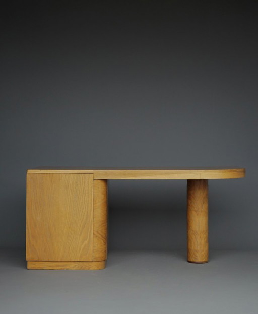 Bureau indépendant Art Déco français en bois de frêne, années 1930 – Wood (photo 2 of 23)