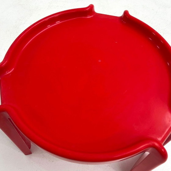 Image 1 of Red Side Table by Giotto Stoppino for Kartell, 1970s