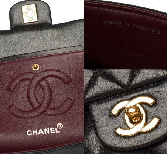 Image 1 of Sac CHANEL Timeless/Classique en Cuir Noir - 103573