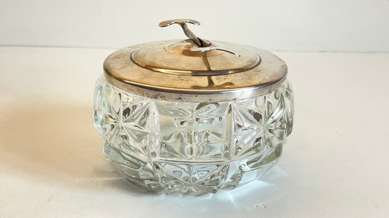 Image 1 of SUCRIER à Pince CRISTAL Vintage