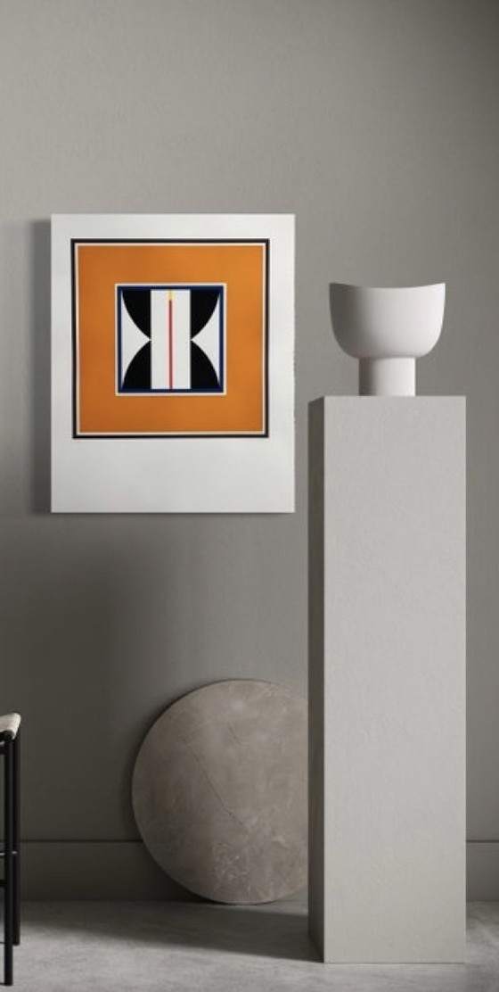 Image 1 of Léon Wuidar ( 1938 ) rare constructivist silkscreen from 1986