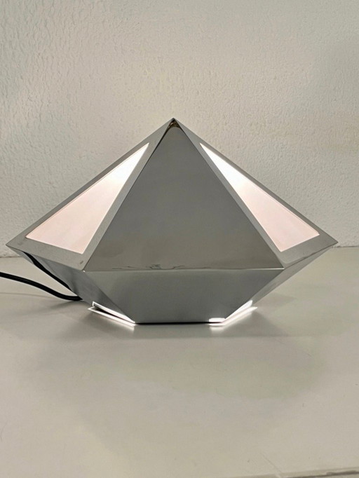 UFO Pyramid Chrome Table Lamp by Banci Firenze