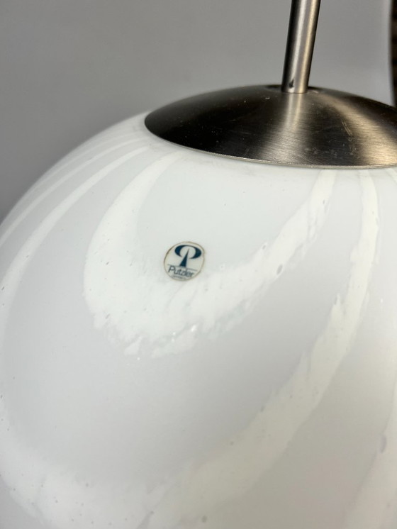 Image 1 of Suspension vintage, motif tourbillon/zèbre, Peill & Putzler, Allemagne, années 1980