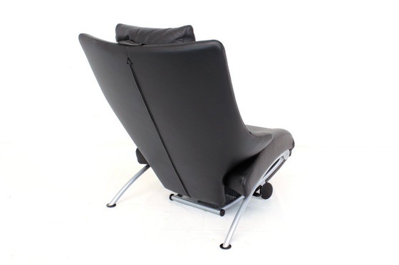 Image 1 of come nuova WK Wohnen sedia / poltrona relax multifunzionale SOLO del Prof. Heiliger, in pelle con struttura in argento, prezzo d