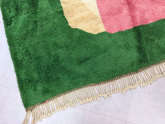 Image 1 of Grande tappeto di lana 4/3 m Verde, rosa e beige