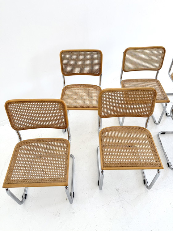 6 sedie Cesca Marcel Breuer – Sedie da pranzo, Aluminium, Wood (photo 7 of 13)
