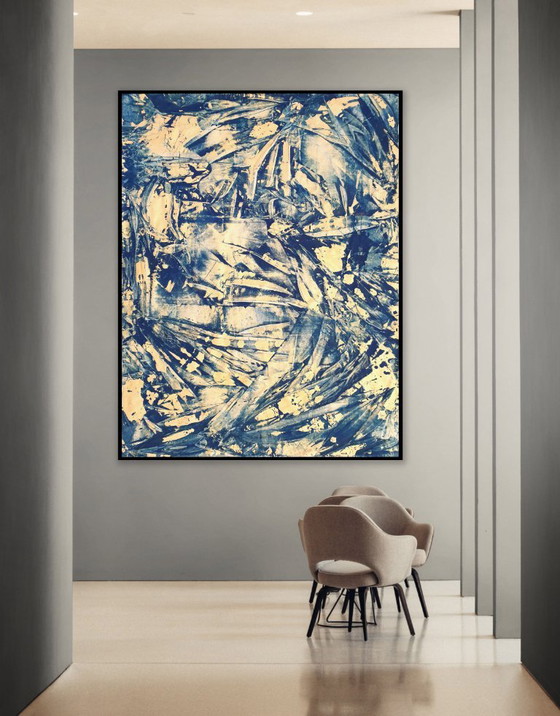 Jürgen Angeler - Hierba marina dorada azul – Pinturas y dibujos, Canvas (photo 6 of 14)