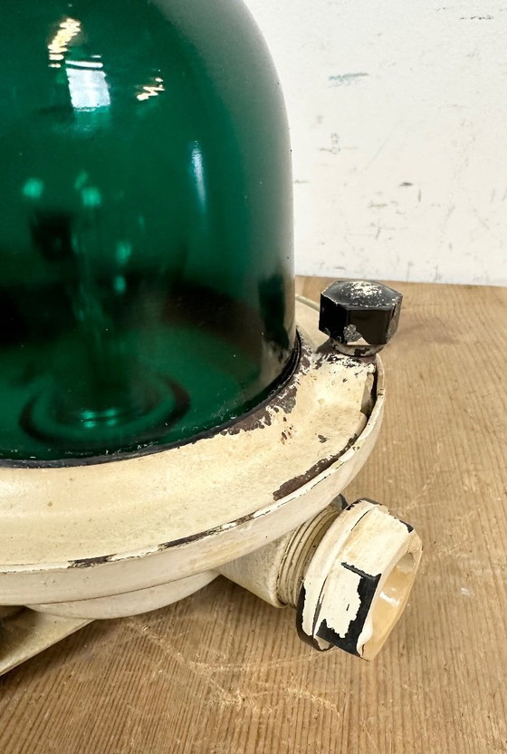 Image 1 of Lampada da soffitto o da parete vintage beige a forma di nave sovietica, anni '60