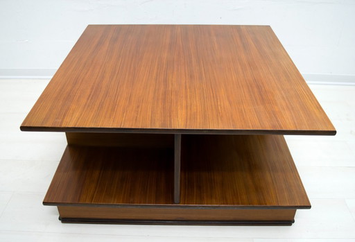 F.Lli Saporiti Mid-Century Modern Italian Walnut Coffee Table, 1960s
