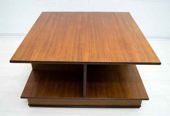 Image 1 of Mesa de centro de nogal italiana de mediados de siglo F.Lli Saporiti, años 60