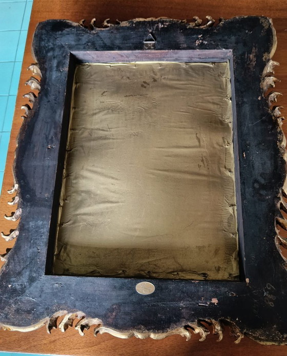 Image 1 of Cornice Barocca in Legno Massiccio Oro (57x47 cm)
