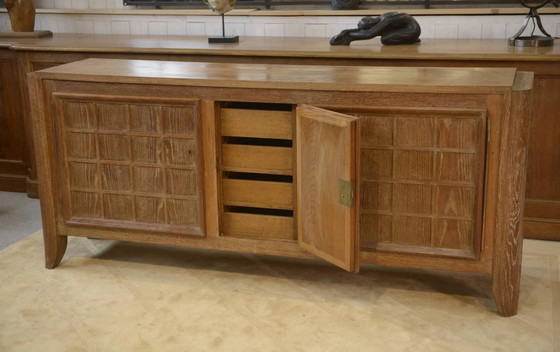 Cerused oak sideboard signed Maurice Rinck 1940s – Storage cabinet, Vintage (photo 17 of 17)