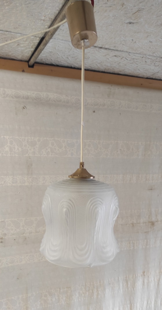 Image 1 of Art Deco portable lamp in pâte de verre - mid-20th century