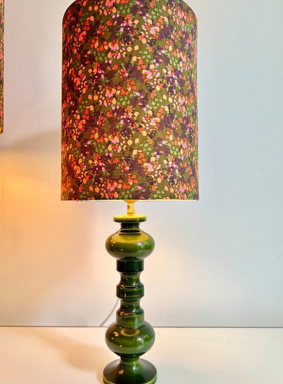 Image 1 of Set di 2 lampade a pagoda Wächtersbach - anni '60 con paralume moderno