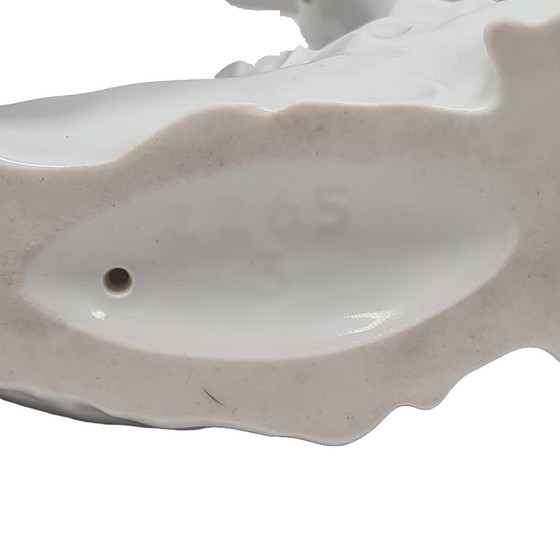 Image 1 of Art Deco porcelain Barzoi statue Schlaggenwald