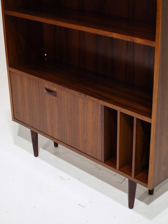 Image 1 of Bookcase with flap and LP compartments Clausen & Søn Danish vintage rosewood