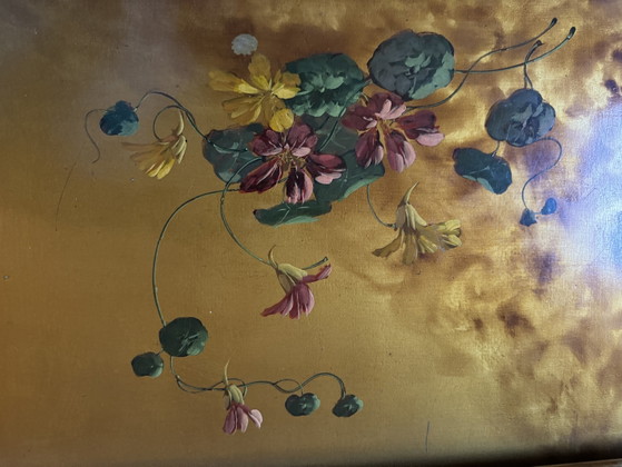 Nesting tables, 4 tables, floral painting, Vernis Martin, circa 1890, Art Nouveau – Side tables, Wood (photo 6 of 6)