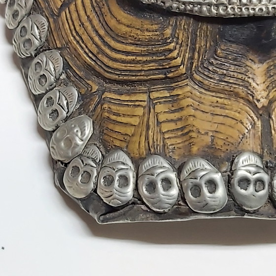 Image 1 of Ritual Tibetan Turtle Shell Mask Kapalas Offering Bowl