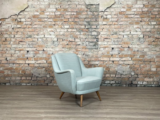 Image 1 of Soft green-blue armchair from the 1950s
