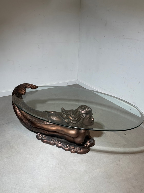 Mermaid Coffee Table – Sculptural Design – 125 cm – Glass (photo 4 of 4)