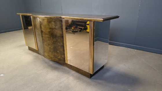 Image 1 of Messing-Anrichte von Belgochrom, 1980er Jahre