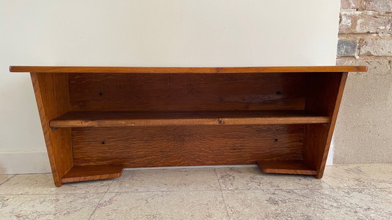 Image 1 of Geometrische wandplank massief eiken VINTAGE