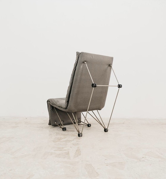 Image 1 of Loungestoel Fauteuil Geometrisch ontwerp Postmodern Modern jaren 80