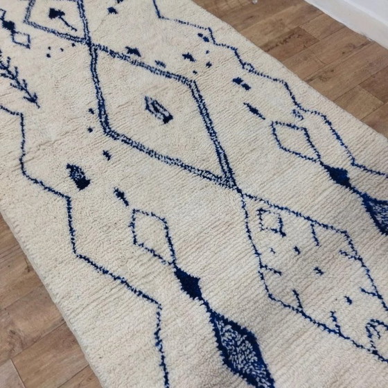 Image 1 of Alfombra Azilal de lana multicolor – Estilo artístico geométrico tejida a mano (300×195 cm)