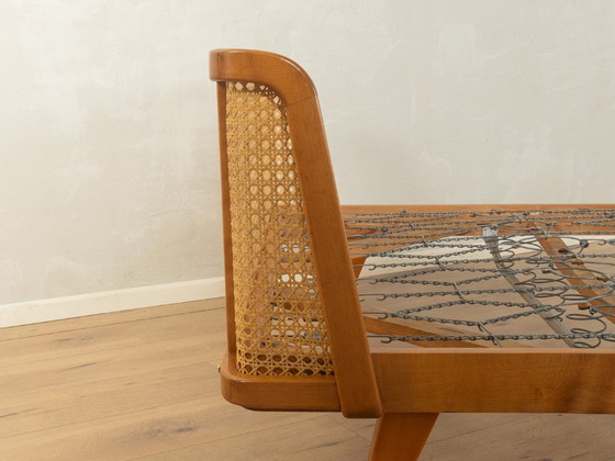 Image 1 of Vintage bed uit de jaren 50 in mid-century stijl.