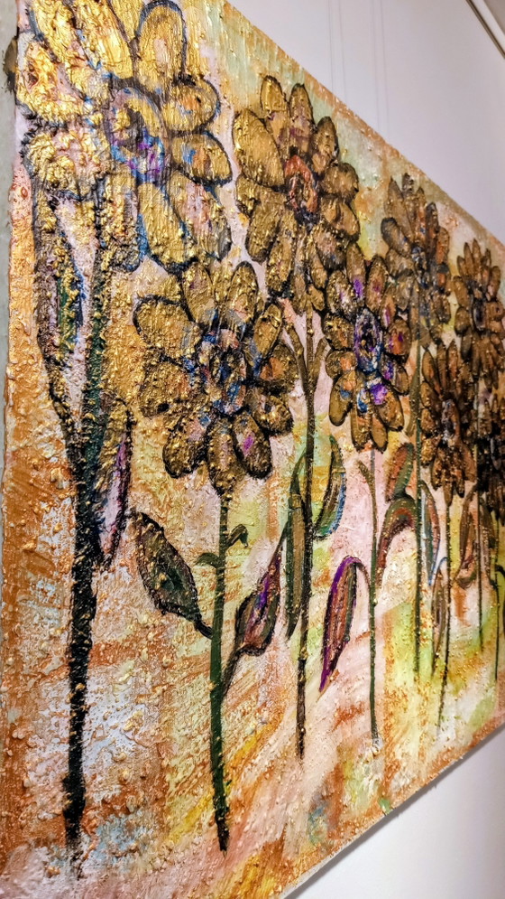 Image 1 of T. van Steenbergen „Blumen“ 70 x 90 cm
