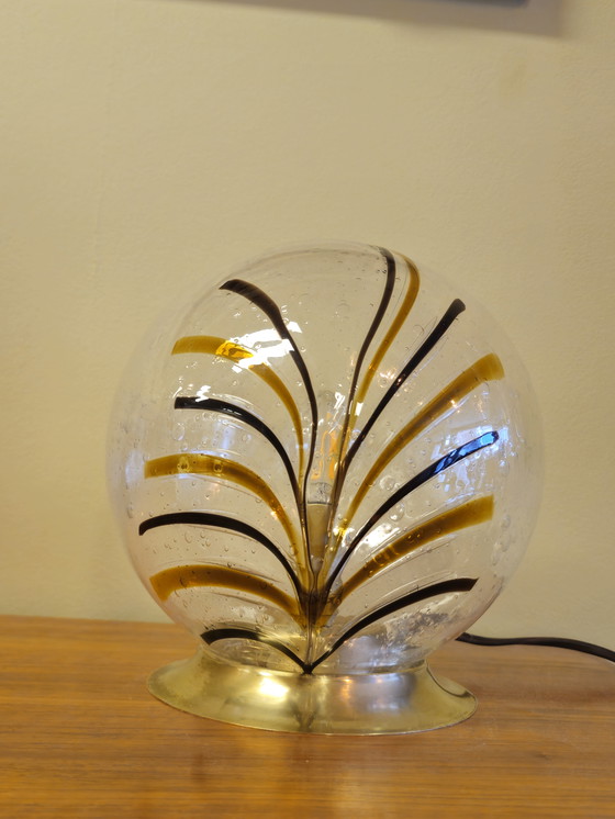Image 1 of Vintage Murano Table Lamp Desk Lamp Table Lamp Brass