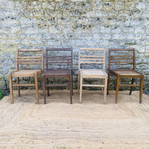 Ensemble de 4 chaises René Gabriel