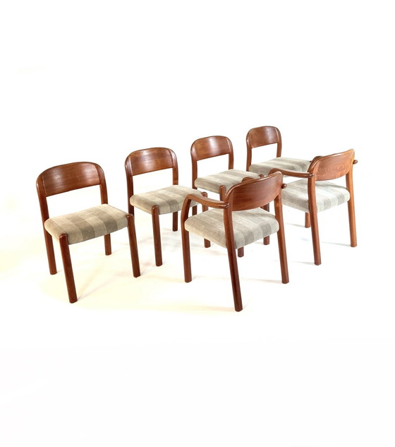 Image 1 of 6 sedie da pranzo vintage danesi, EMC Møbler '80