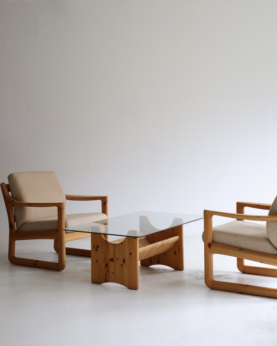 Set di 2 Poltrone vintage, Silkeborg Møbelfabrik anni '60, Legno, Tessile, Crema (foto 9 di 12)