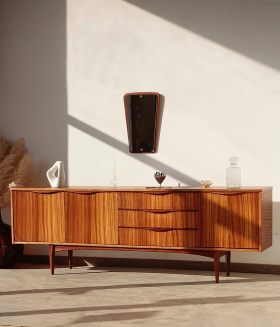 Image 1 of Credenza vintage in teak e zebrano – Elliots of Newbury, anni '60
