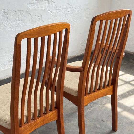 Image 1 of Set of 6 Danish Dining Chairs with 2 Carvers