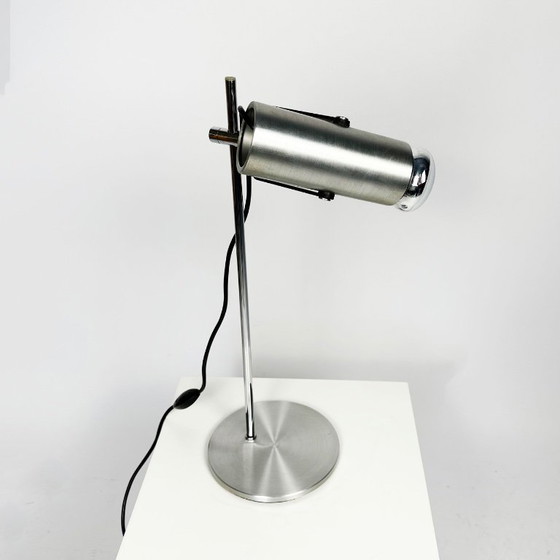 Image 1 of Vintage 1970s Aluminium & Chrome Desk Lamp