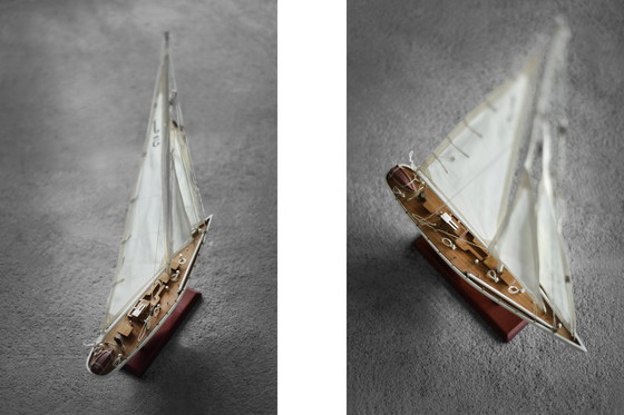 Image 1 of Vintage Mid-Century Scandinavian Modern Wooden J-Class Ranger J5 Yacht Model, 1960s