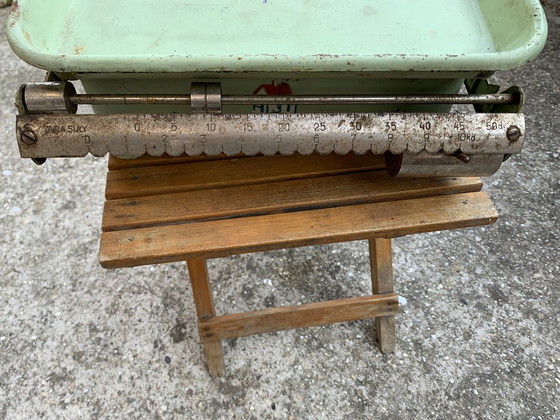 Ungarische Metallwaage, 1950er Jahre – Küchenzubehör, Vintage (photo 4 of 5)