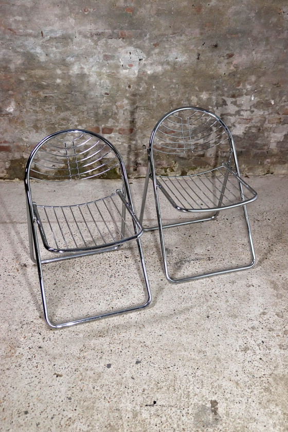 Image 1 of 2x Chrome Folding Chair