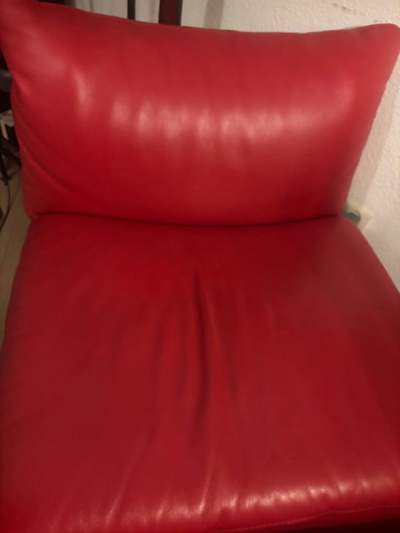 Sillón modular rojo, Sofás modulares, Cuero (foto 4 de 5)