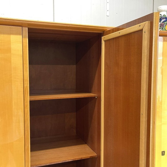 Image 1 of Large mid-century vintage 5-door wardrobe, sixties linen cupboard, demountable